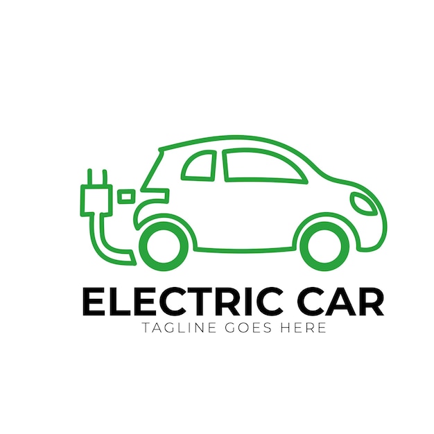 plantilla de diseño de íconos de logotipo vectorial de automóviles eléctricos