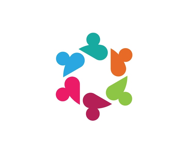 plantilla de diseño de íconos sociales de la comunidad