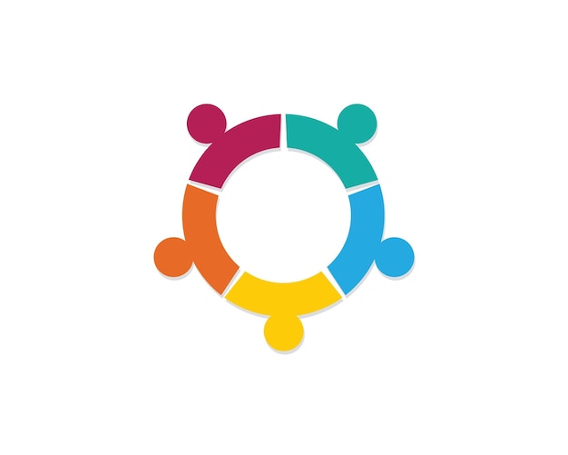 Plantilla de diseño de iconos sociales y redes comunitarias