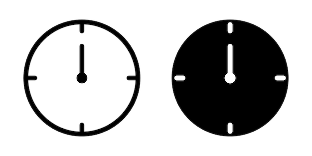 plantilla de diseño de iconos de tiempo de Año Nuevo
