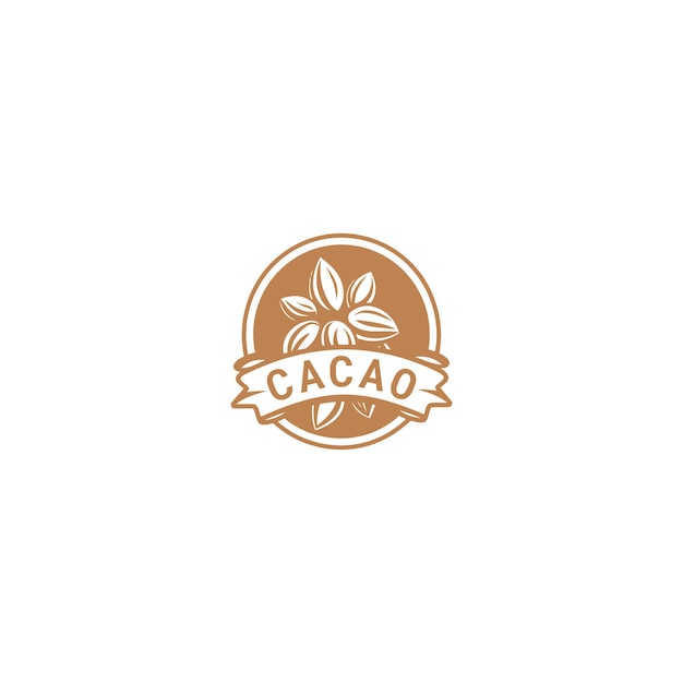 plantilla de diseño de íconos vectoriales del logotipo de cacao