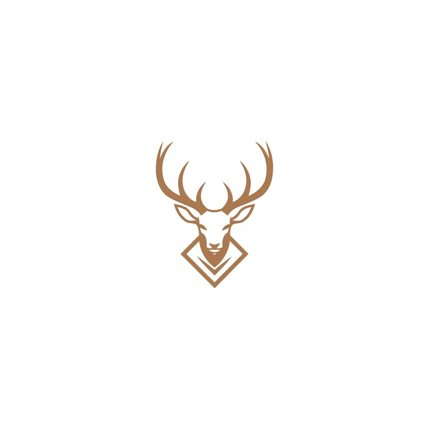 plantilla de diseño de íconos vectoriales del logotipo de ciervo