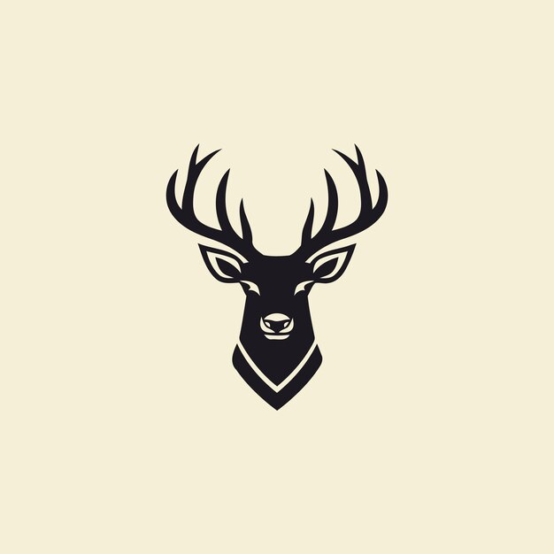 plantilla de diseño de íconos vectoriales del logotipo de ciervo