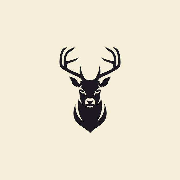 plantilla de diseño de íconos vectoriales del logotipo de ciervo