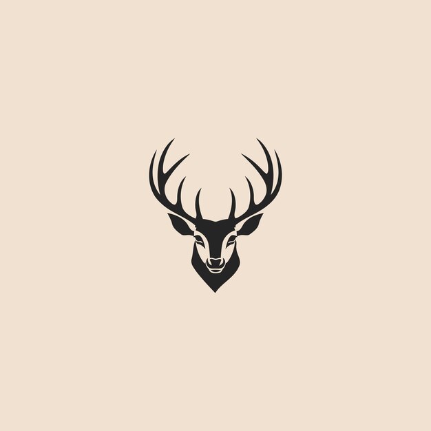 plantilla de diseño de íconos vectoriales del logotipo de ciervo