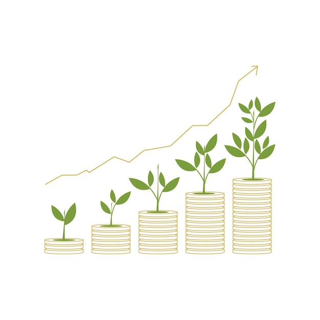 plantilla de diseño de ilustración de icono de inversión empresarial