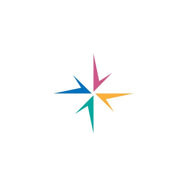 Plantilla de diseño de ilustración de icono de logotipo de brújula
