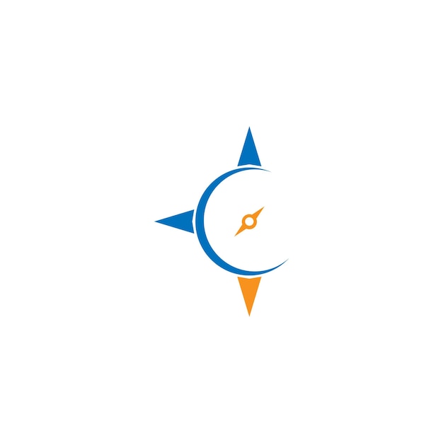 Plantilla de diseño de ilustración de icono de logotipo de brújula