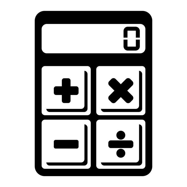 Vector plantilla de diseño de ilustración de icono de logotipo de calculadora