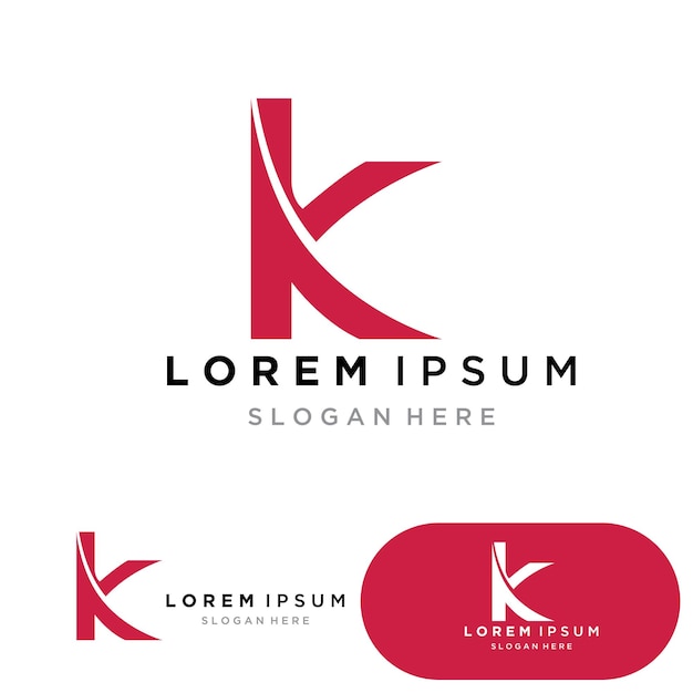 Plantilla de diseño de ilustración del icono del logotipo de la letra K Símbolo del alfabeto gráfico para el logotipo de finanzas empresariales Símbolo del alfabeto gráfico para la identidad empresarial corporativa