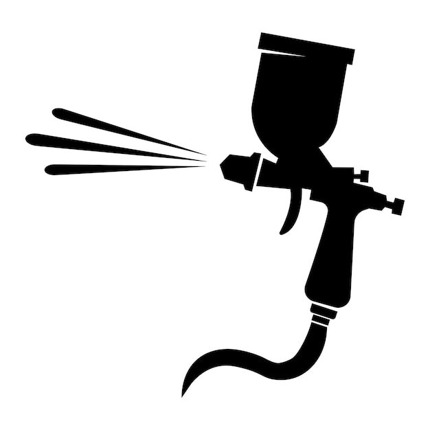 plantilla de diseño de ilustración del icono de la pistola de pintura en aerosol