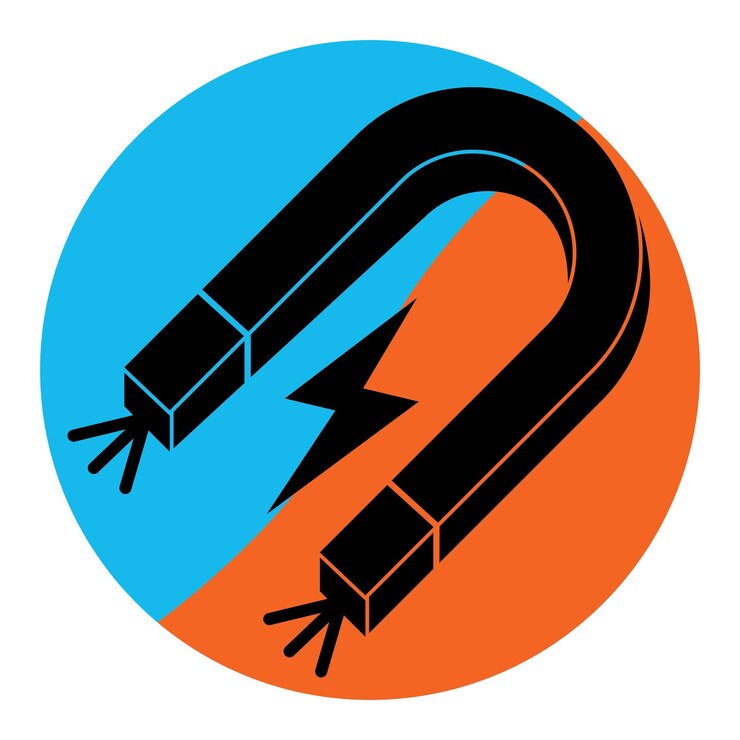 Vector plantilla de diseño de ilustración de icono de símbolo de imán