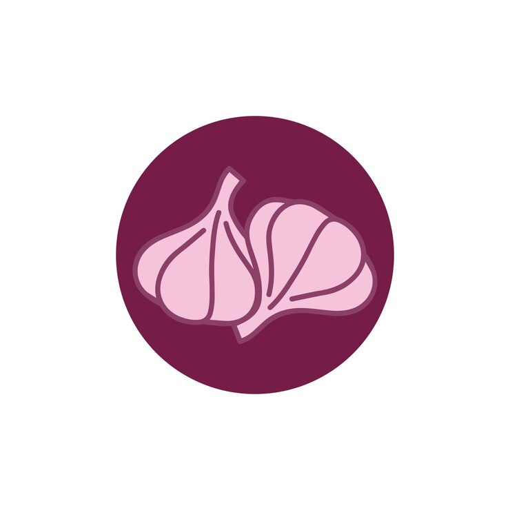 Vector plantilla de diseño de ilustración de icono de vector de ajo