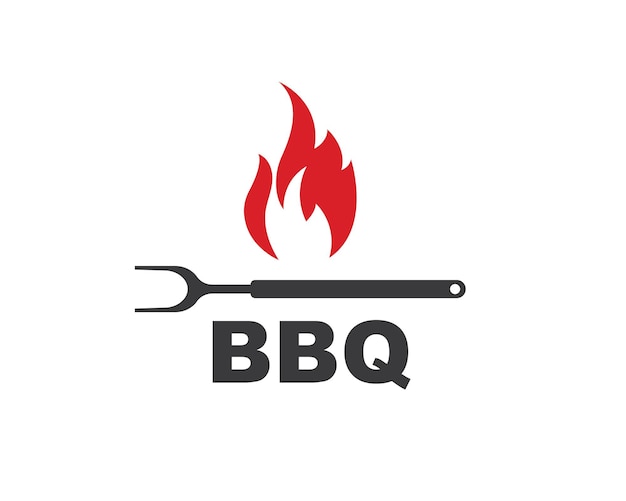 Plantilla de diseño de ilustración de icono de vector de barbacoa