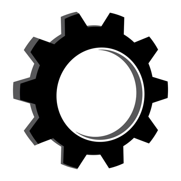 plantilla de diseño de ilustración del icono del vector de engranajes