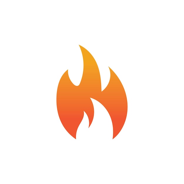 Plantilla de diseño de ilustración de icono de vector de fuego de llama caliente