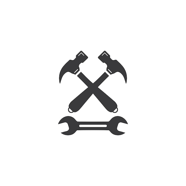 Plantilla de diseño de ilustración de icono de vector de herramientas de servicio