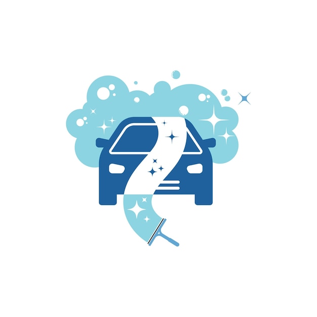 Plantilla de diseño de ilustración de icono de vector de lavado de autos