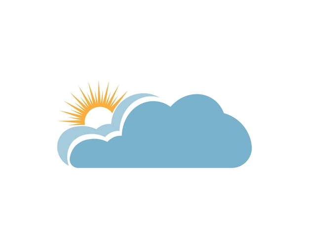 Plantilla de diseño de ilustración de icono de vector de logotipo de nube
