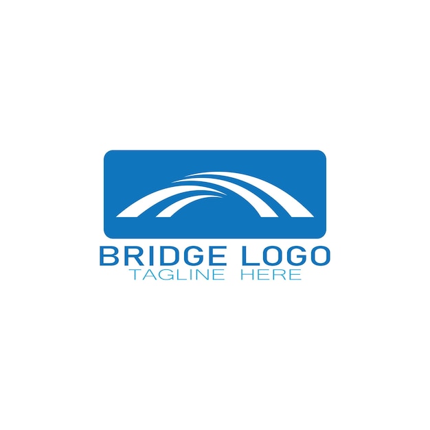 Plantilla de diseño de ilustración de icono de vector de logotipo de puente