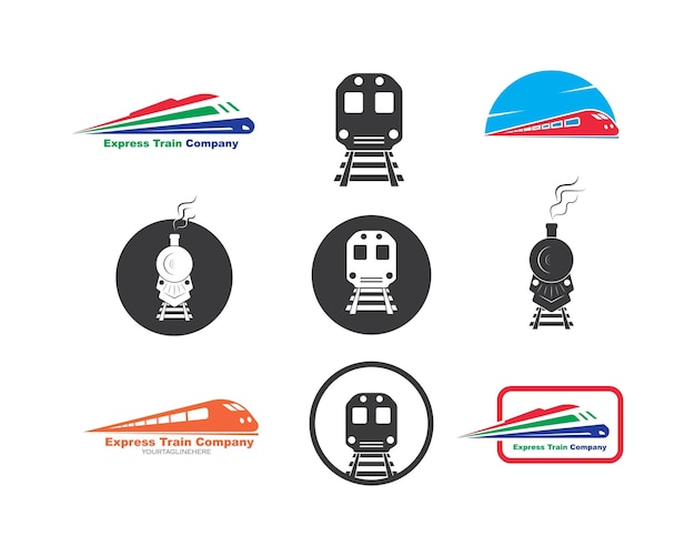 Plantilla de diseño de ilustración de icono de vector de tren