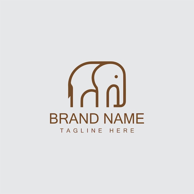 plantilla de diseño de la ilustración del icono vectorial del elefante