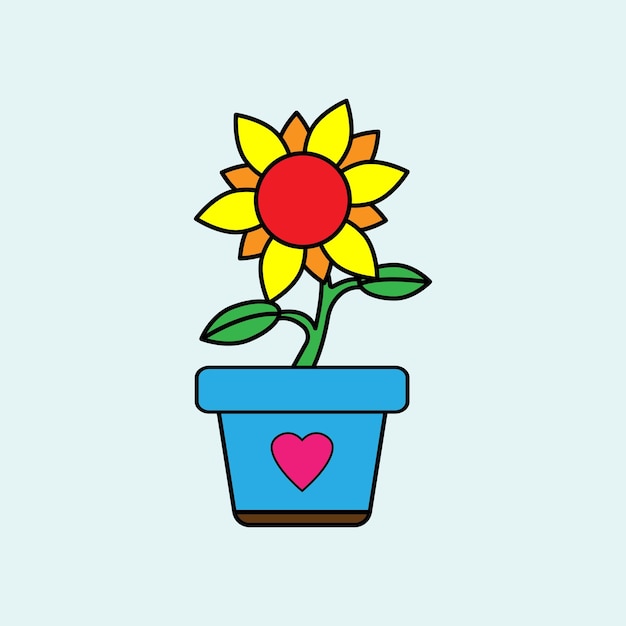 plantilla de diseño de la ilustración del icono vectorial de la flor