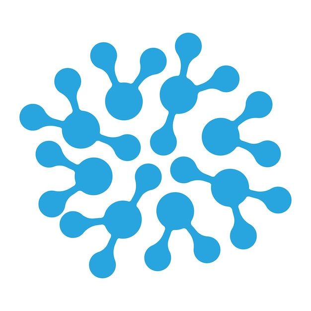 plantilla de diseño de ilustración del icono vectorial del logotipo de la molécula
