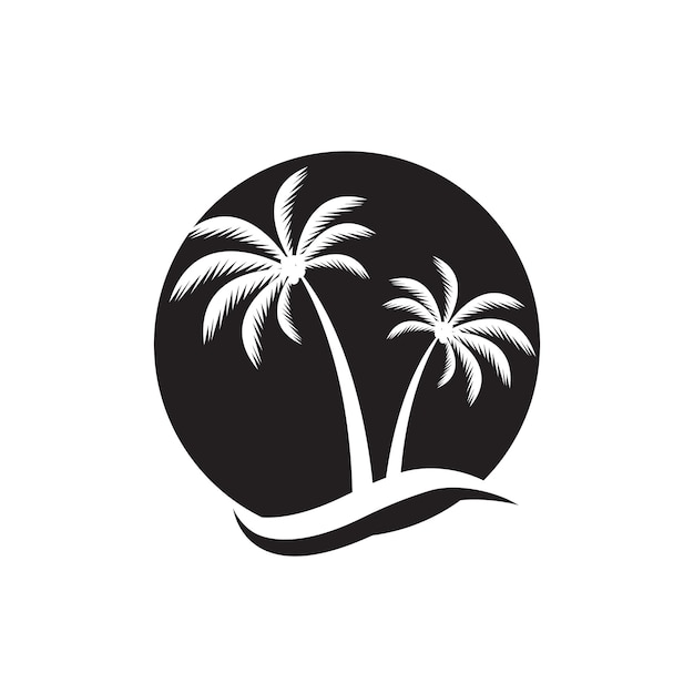 Plantilla de diseño de ilustración de isla tropical