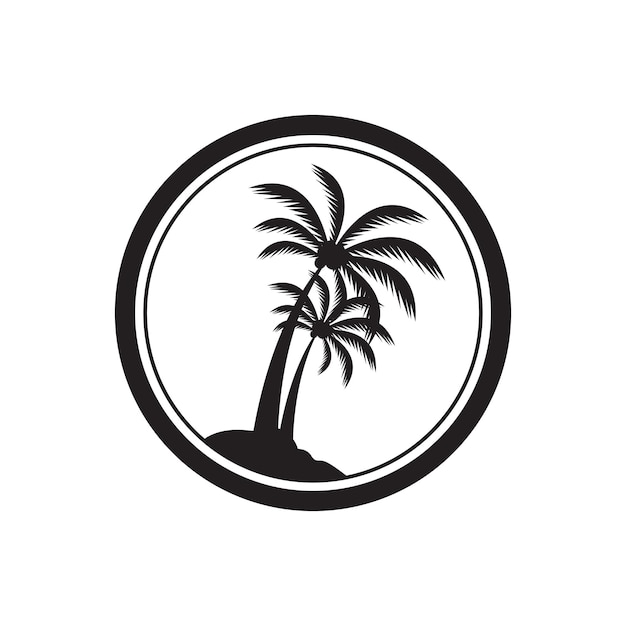Plantilla de diseño de ilustración de isla tropical
