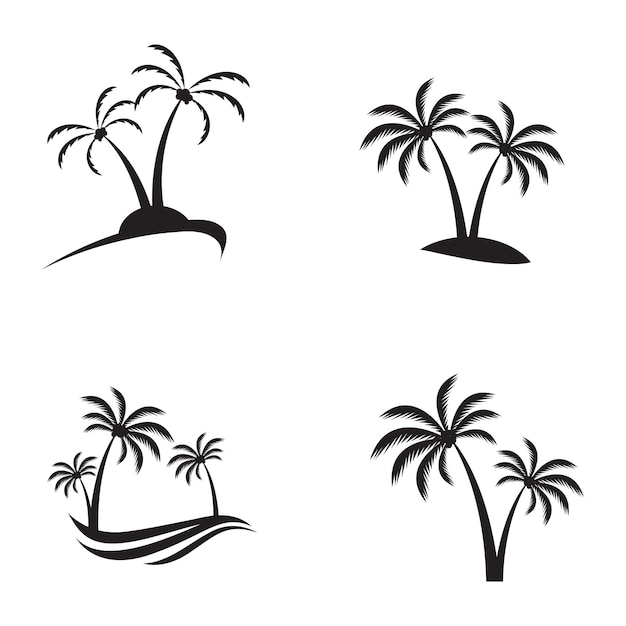 Plantilla de diseño de ilustración de isla tropical