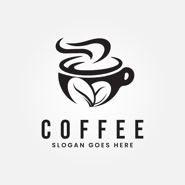 plantilla de diseño de ilustración del logotipo del café