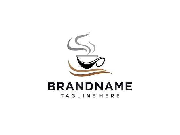 plantilla de diseño de ilustración de logotipo de cafetería de café
