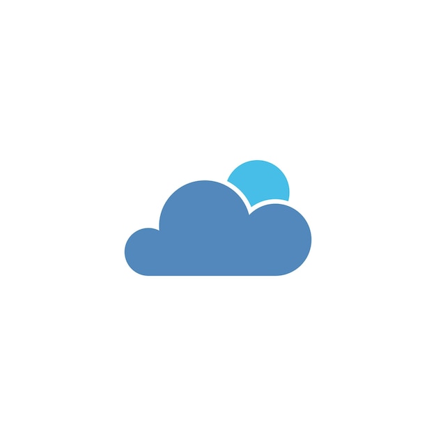Plantilla de diseño de ilustración de logotipo de icono de nube