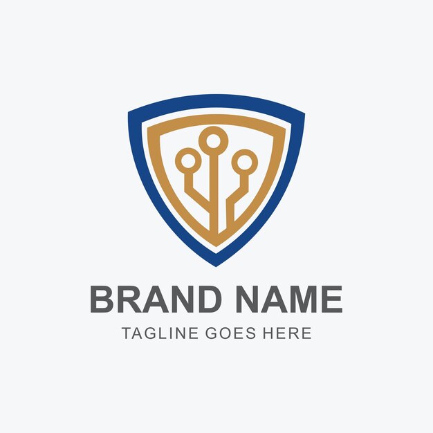 Plantilla de diseño de ilustración del logotipo de la tecnología vectorial