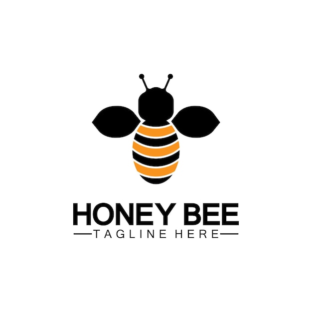 Plantilla de diseño de ilustración de símbolo de icono de vector de logotipo de miel de abeja