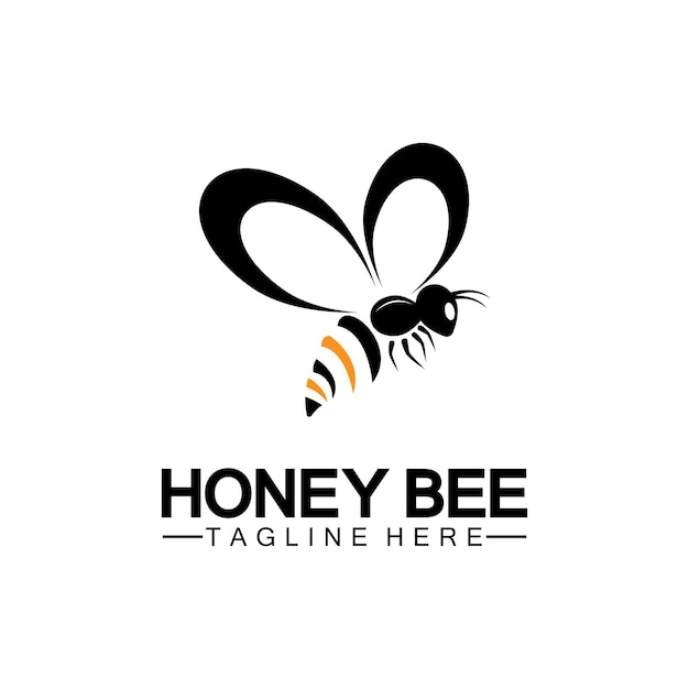 Plantilla de diseño de ilustración de símbolo de icono de vector de logotipo de miel de abeja