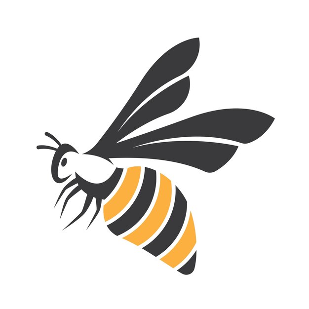 Plantilla de diseño de ilustración de símbolo de icono de vector de logotipo de miel de abeja