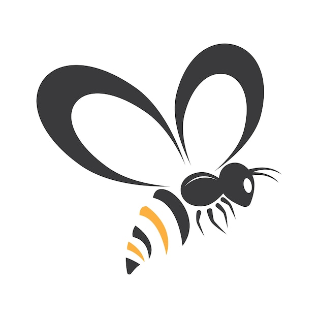 Plantilla de diseño de ilustración de símbolo de icono de vector de logotipo de miel de abeja