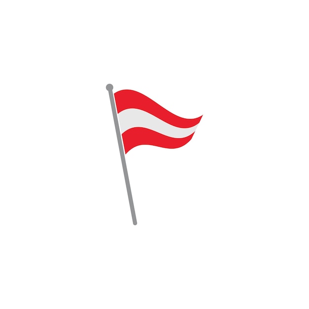 Plantilla de diseño de ilustración de vector de bandera austriaca