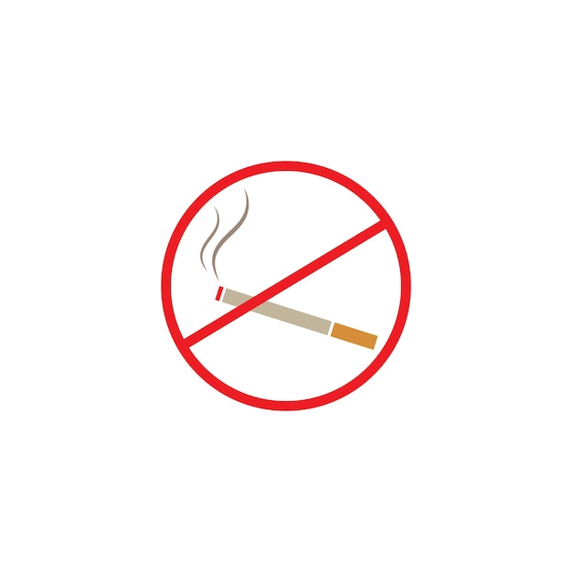 Plantilla de diseño de ilustración de vector de cigarrillo