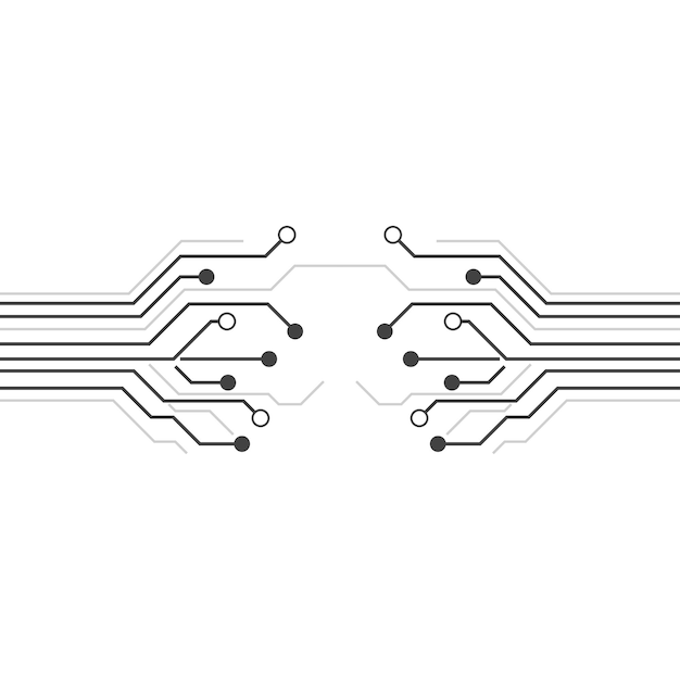 Plantilla de diseño de ilustración de vector de circuito