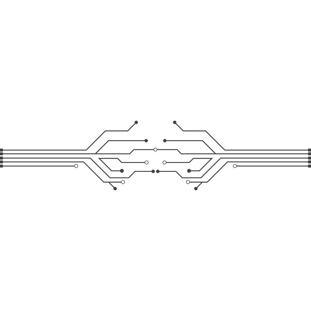 Plantilla de diseño de ilustración de vector de circuito