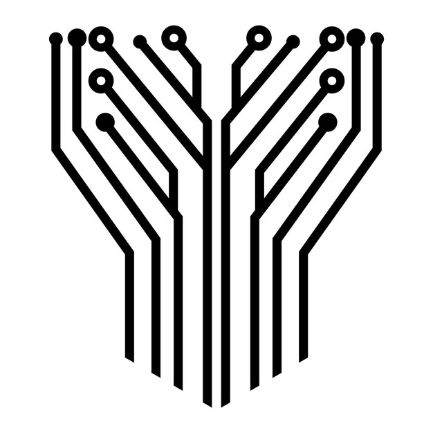 Plantilla de diseño de ilustración de vector de circuito