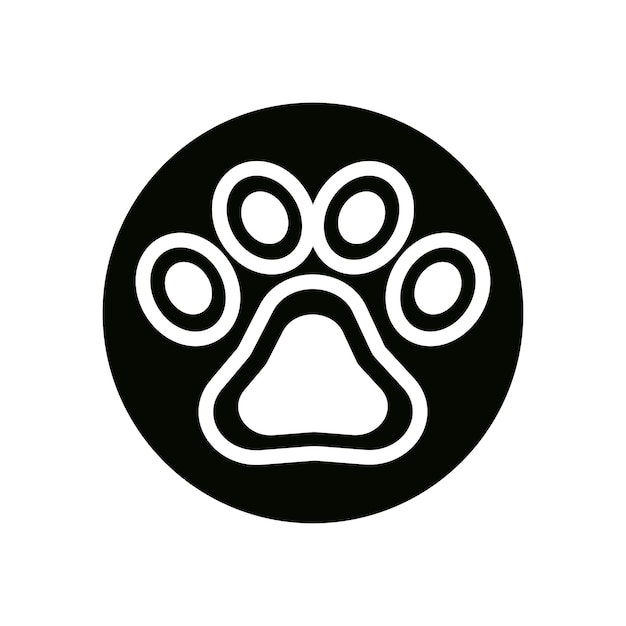 Plantilla de diseño de ilustración de vector de diseño de logotipo de pata