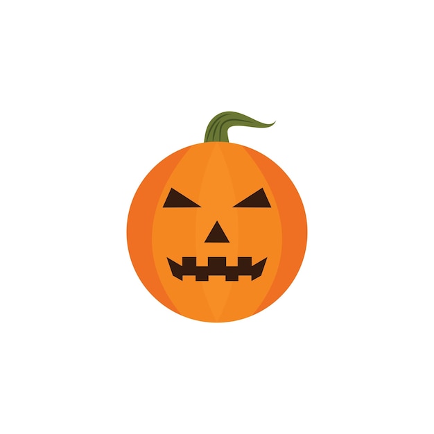 Plantilla de diseño de ilustración de vector de icono de calabaza de halloween