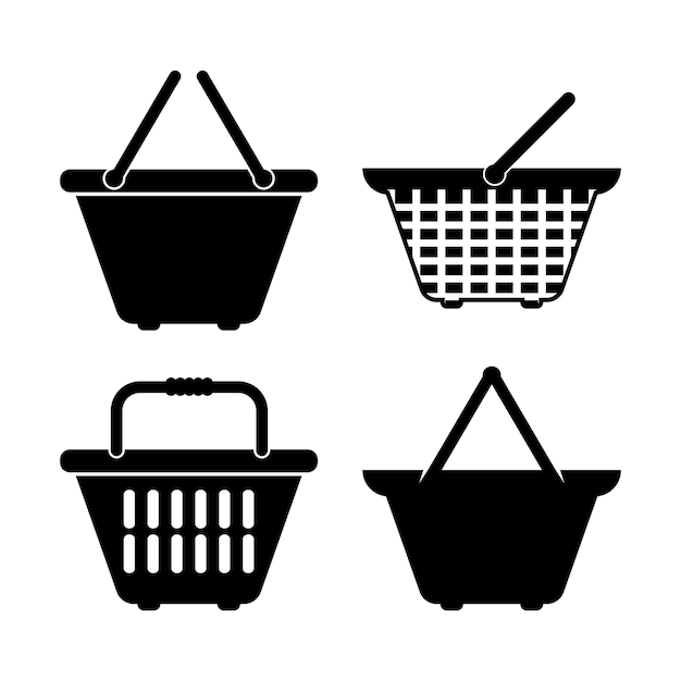 Vector plantilla de diseño de ilustración de vector de icono de carro y carrito de compras