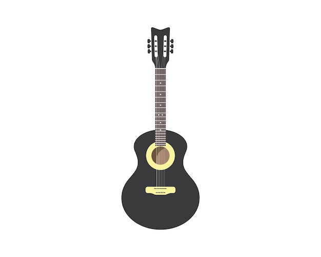 Plantilla de diseño de ilustración de vector de icono de logotipo de guitarra