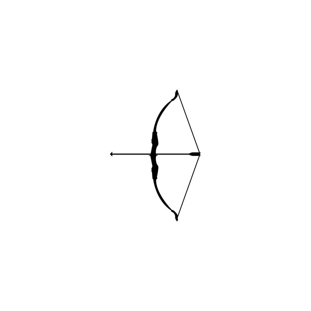 Plantilla de diseño de ilustración de vector de icono de logotipo de tiro con arco