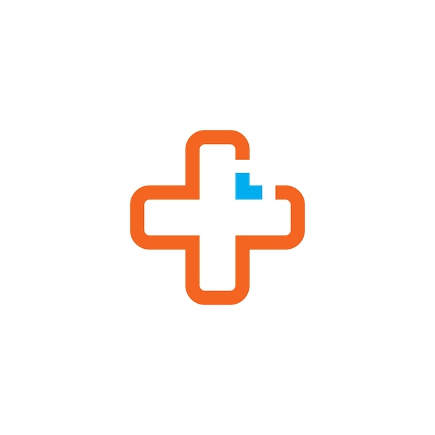 Plantilla de diseño de ilustración de vector de icono médico cruzado